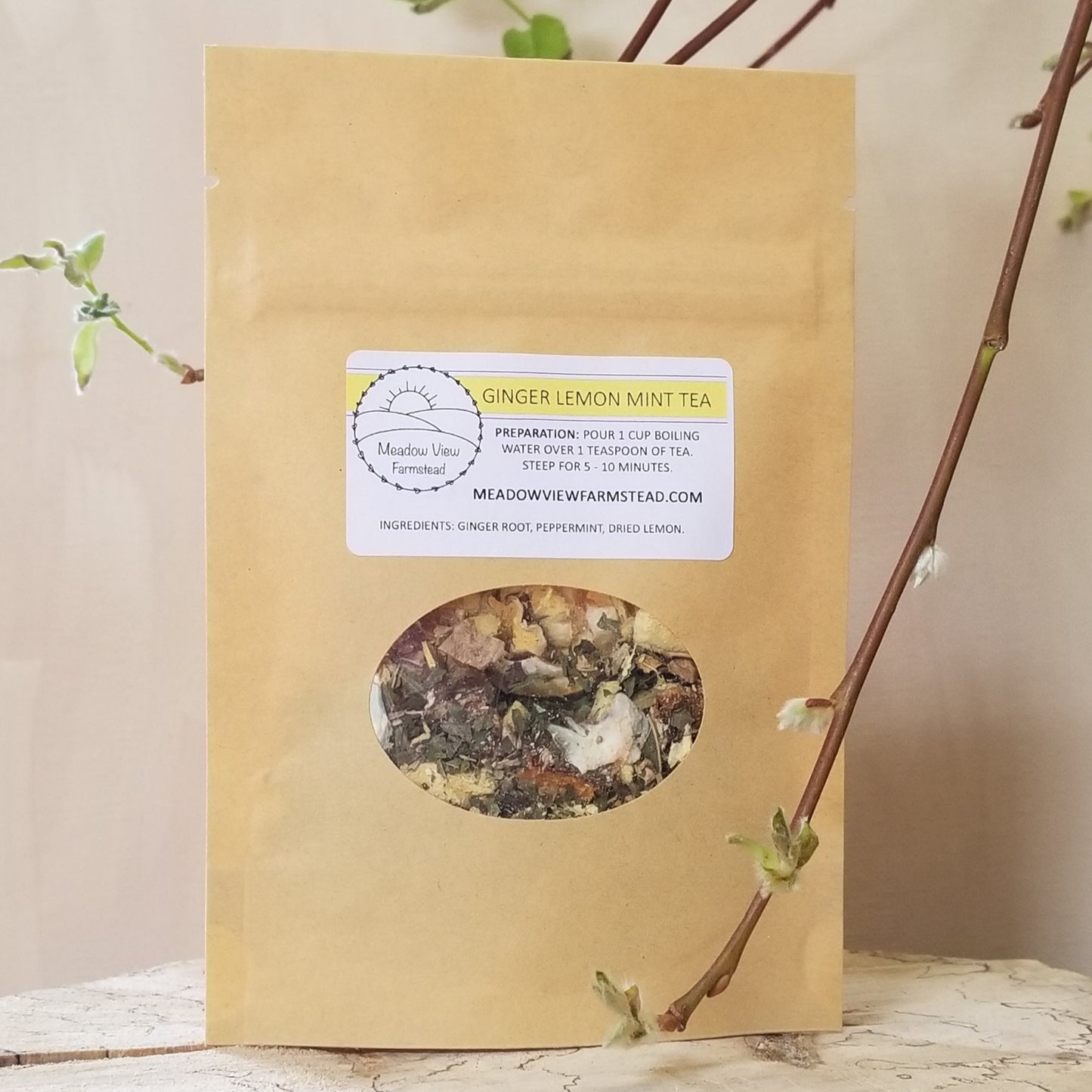 Ginger Lemon Mint Tea | Meadow View Farmstead