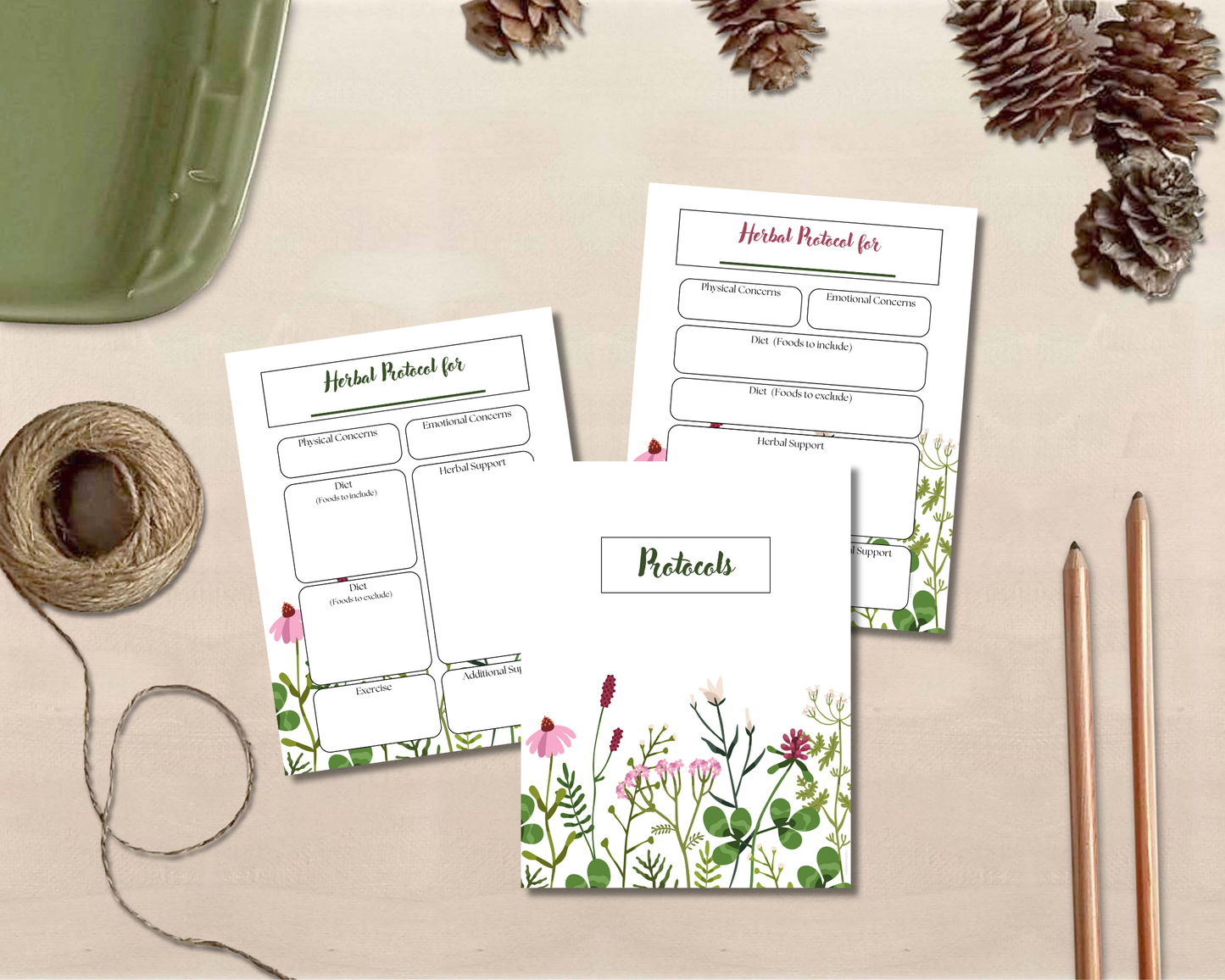 Herbal Remedies Planner Bundle: Printable Materia Medica Organizer