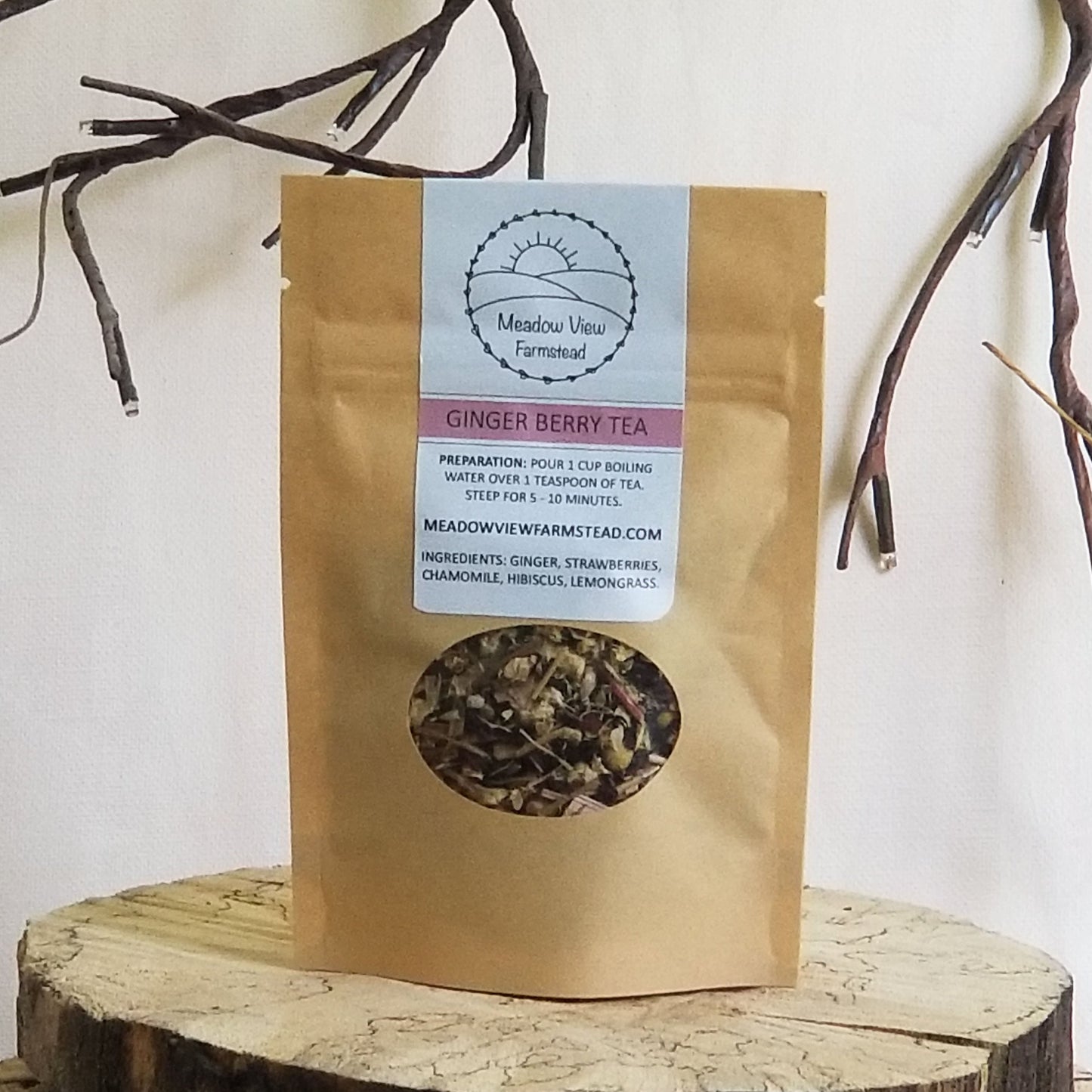 Ginger Berry Tea | Meadow View Farmstead
