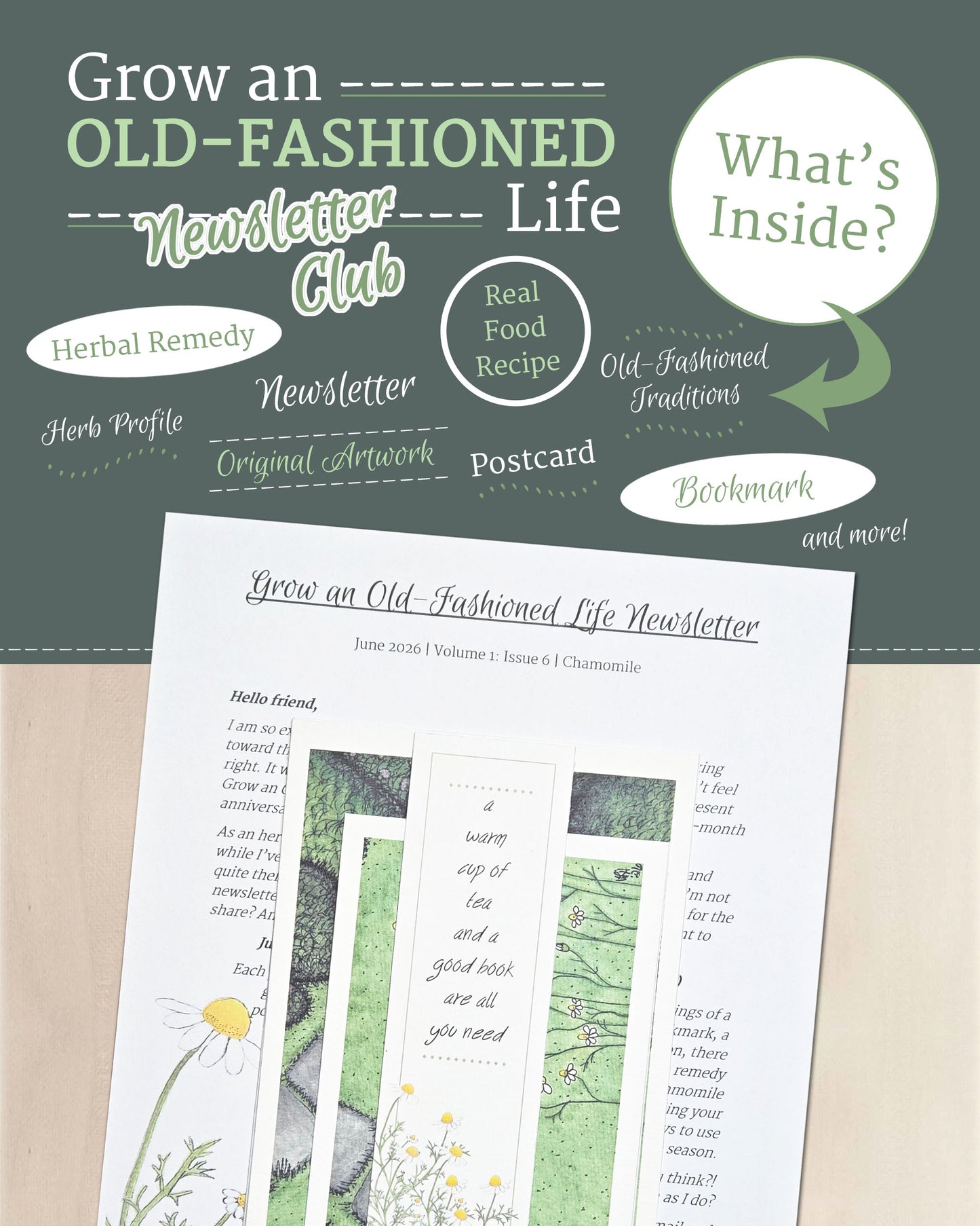 Grow an Old-Fashioned Life Letters (12 Month Subscription)