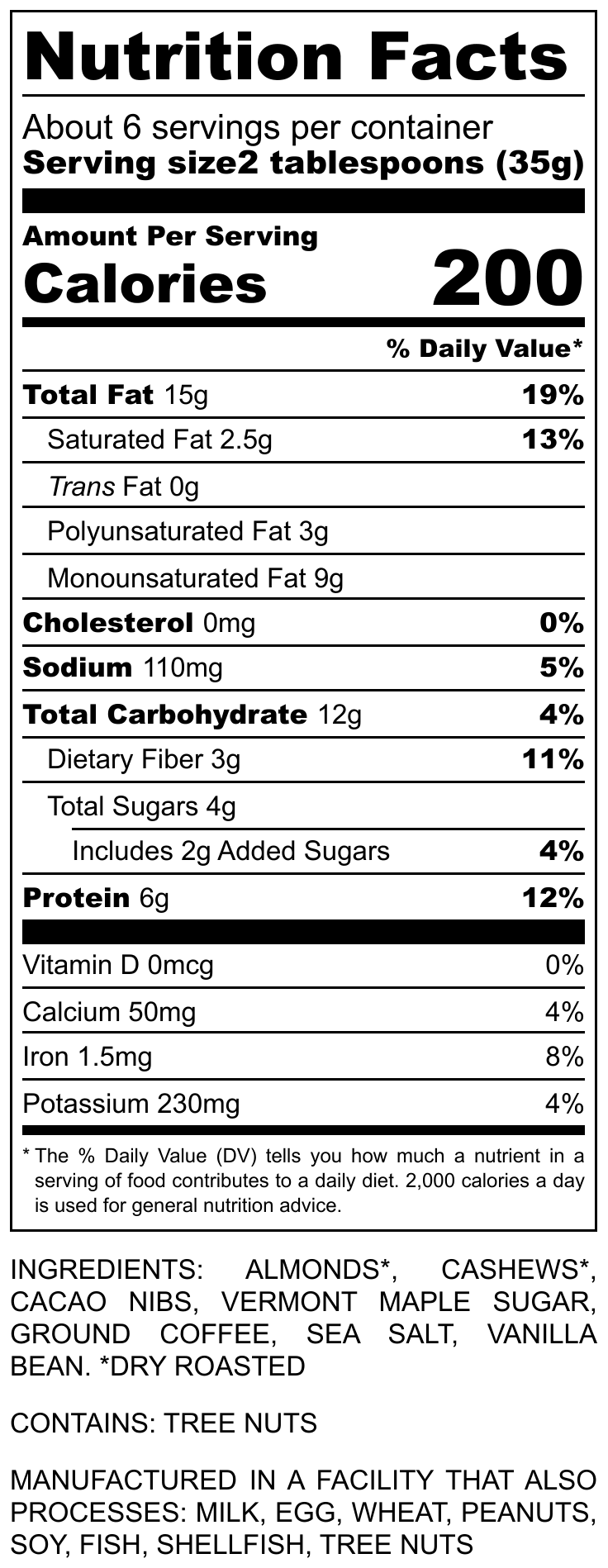 "Mud Season" - Crunchy Cacao Nib & Coffee Nut Butter - 7.5 oz