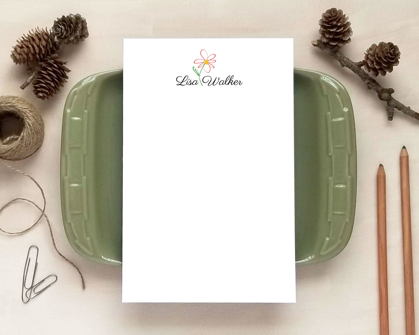 Floral Notepads – Personalized Botanical Stationery | 10+ Designs & 3 Sizes Available