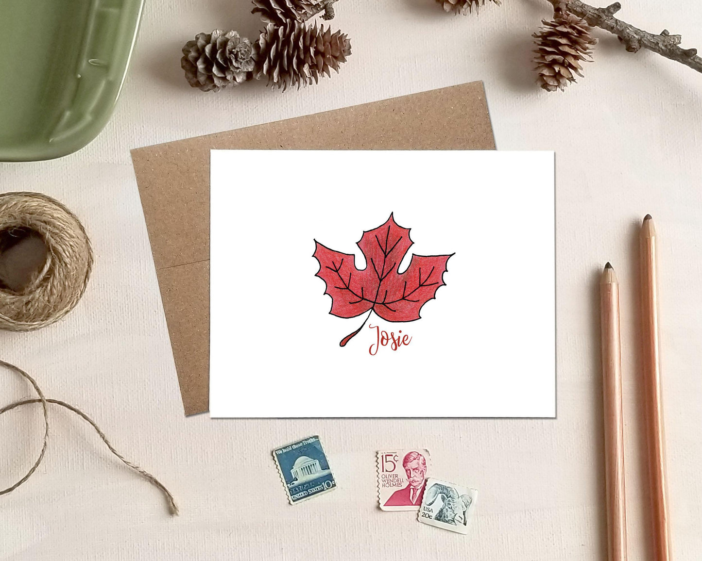 Personalized Note Cards - Maple Leaf Stationery Gifts