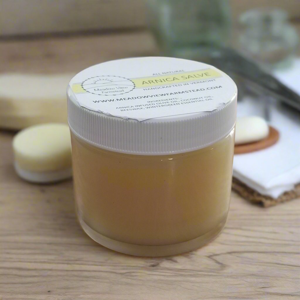 Arnica Salve in Glass Jar | Meadow View Farmstead