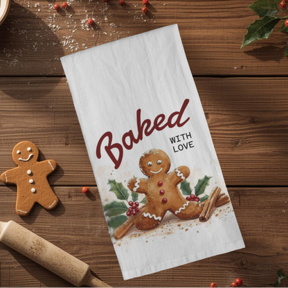 Baked with Love Tea Towel | Meadow View Farmstead