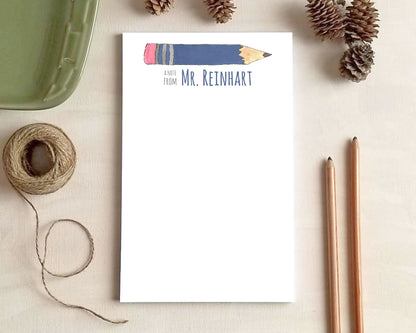 Personalized Teacher Notepad – Custom Name School Notepad | 20+ Designs & 3 Sizes Available