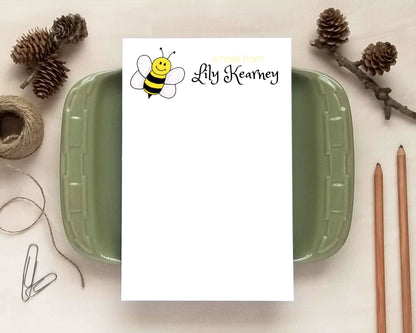 Bees & Butterfly Notepads – Personalized Stationery | 3 Designs & 3 Sizes Available