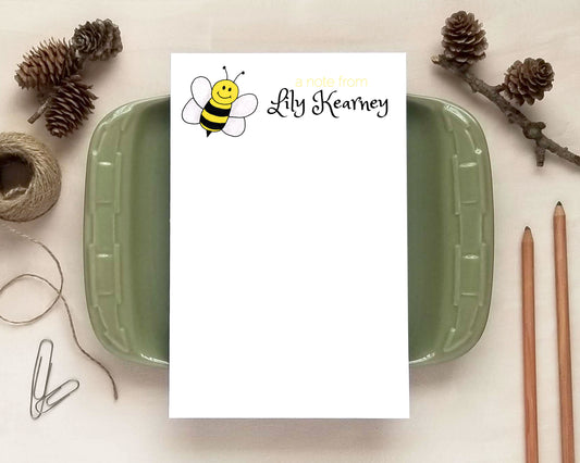 Bees & Butterfly Notepads – Personalized Stationery | 3 Designs & 3 Sizes Available