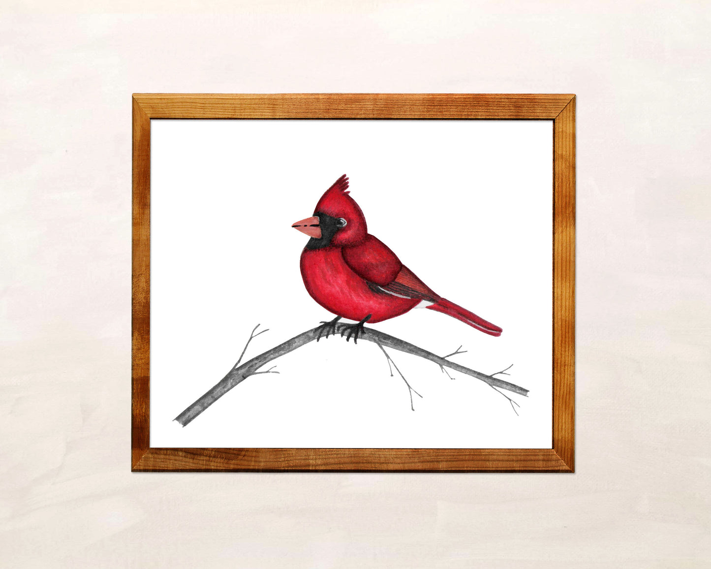 Cardinal Art Print from Original Watercolor Painting