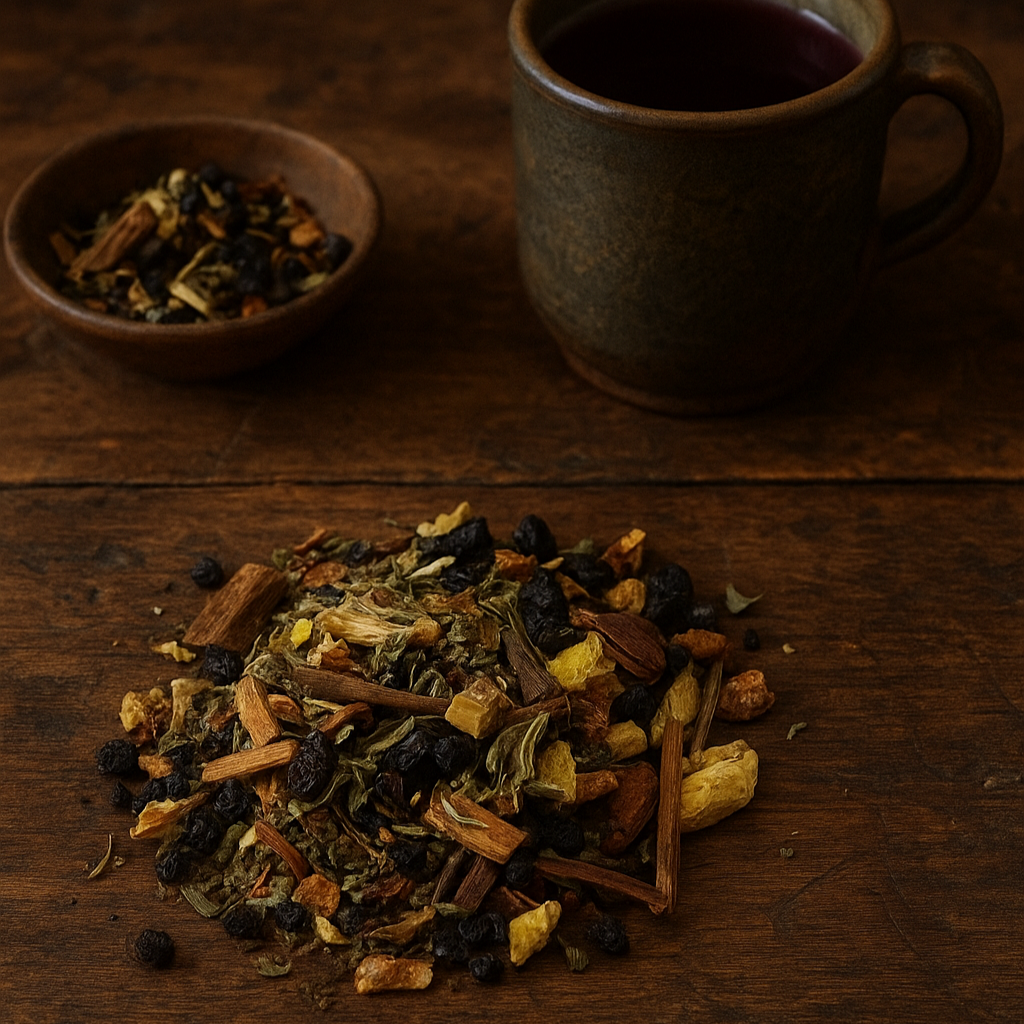 Elderberry Lemon Tea with Cup | Meadow View Farmstead