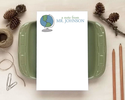 Personalized Teacher Notepad – Custom Name School Notepad | 20+ Designs & 3 Sizes Available