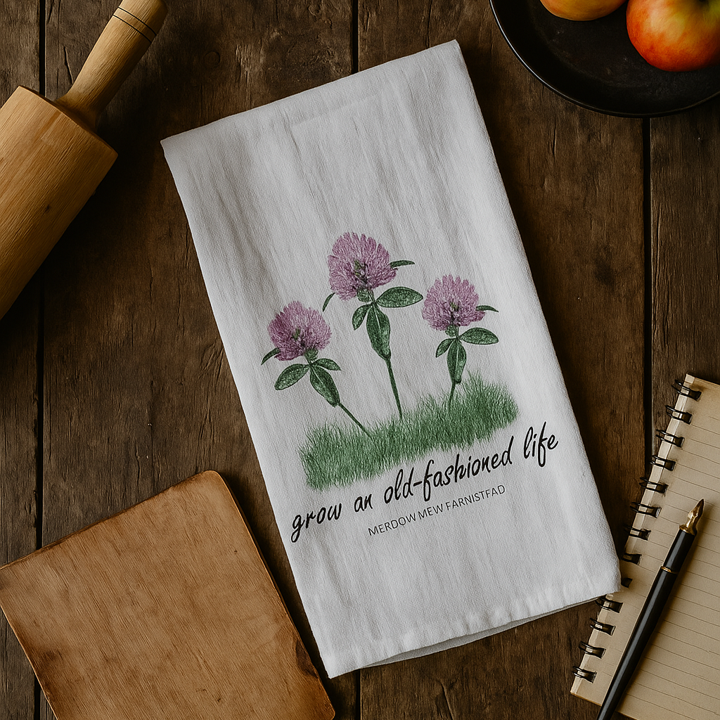 Grow an Old Fashioned Life Tea Towel | Meadow View Farmstead