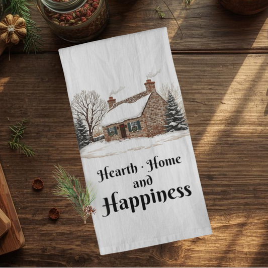 Home Hearth and Happiness Tea Towel | Meadow View Farmstead