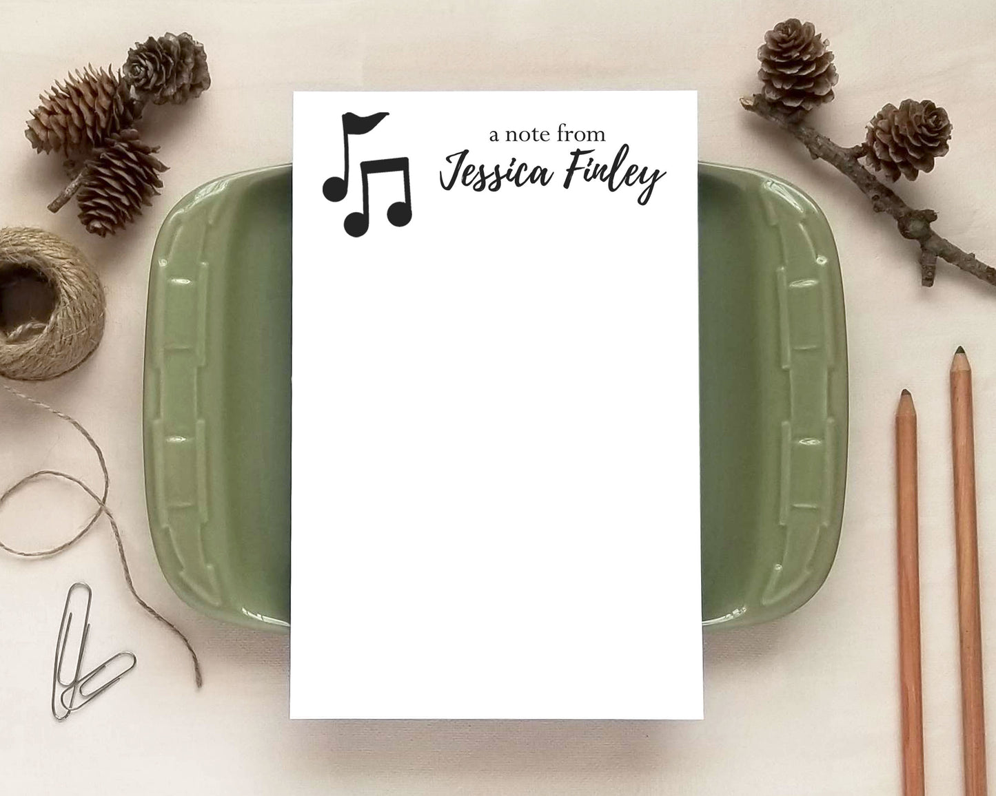 Music Notepads – Personalized Stationery for Teachers, Students & Musicians | 5 Designs & 3 Sizes Available