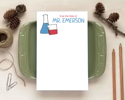 Personalized Teacher Notepad – Custom Name School Notepad | 20+ Designs & 3 Sizes Available