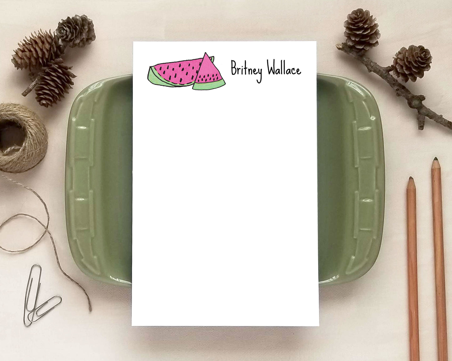 Foodie Notepads – Personalized Kitchen Stationery | 8 Designs & 3 Sizes Available