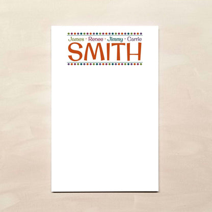 Personalized Family Notepad - Name Notepad - Stationery Gifts for Families - Family Gift