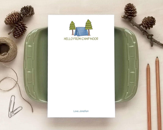 Summer Camp Notepad - Camping Stationery Gifts for Kids - Personalized Notepad