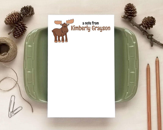 Moose Notepad for Kids - Cute Woodland Animal Gifts for Children - Personalized Notepad