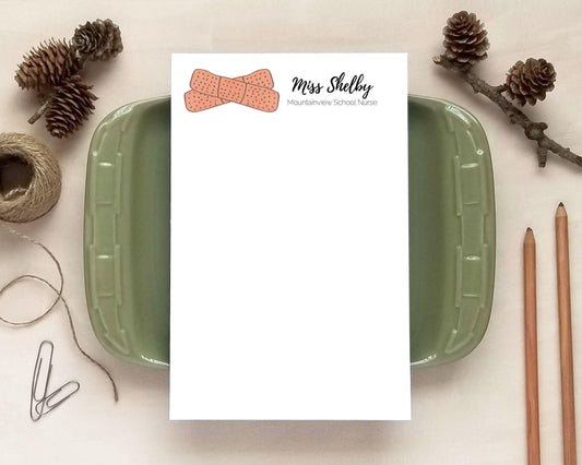 School Nurse Gift - Bandage Notepad - Medical Gift - Personalized Notepad