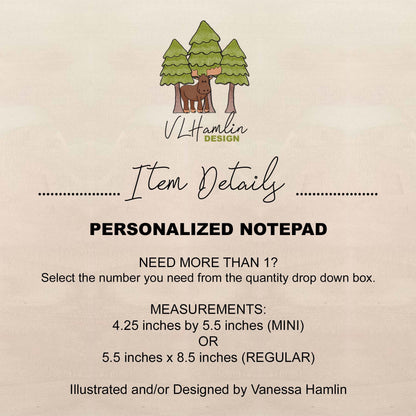 Watercolor Pencil Topline Notepad - Gifts for Teachers - Personalized Notepad