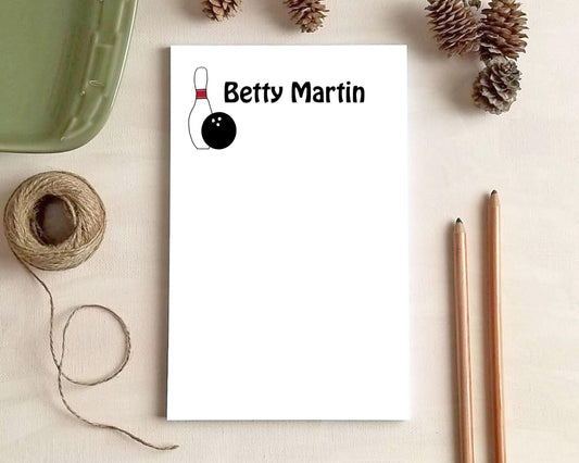 Bowling Notepad - Cute Gift for Bowler - Personalized Notepad