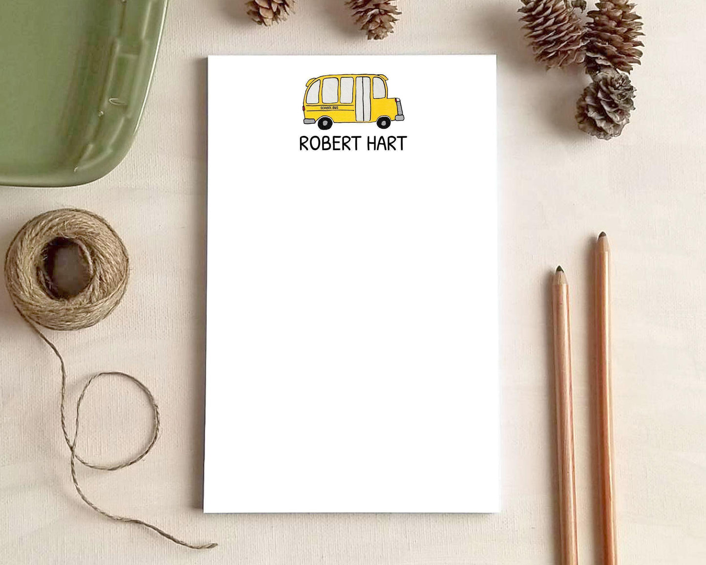 Personalized Notepad - School Bus Notepad - Gift for Bus Drivers