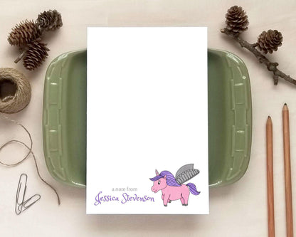 Unicorn Notepad - Personalized Notepad - Cute Stationery Gifts for Kids
