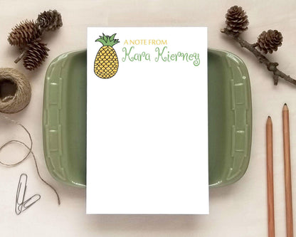 Personalized Notepad - Pineapple Notepad - Tropical Foodie Gift
