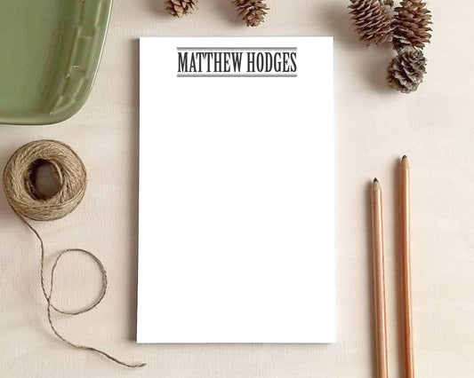 Personalized Notepad - Jagged Notepad for Him - Custom Stationery for Men