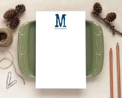 Monogram Notepad - Professional Stationery Gifts for Men - Personalized Notepad