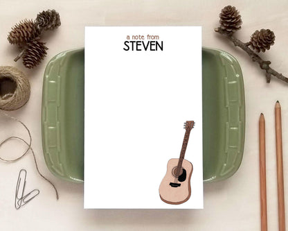 Guitarist Gift - Personalized Notepad - Gift for Musician or Music Teachers