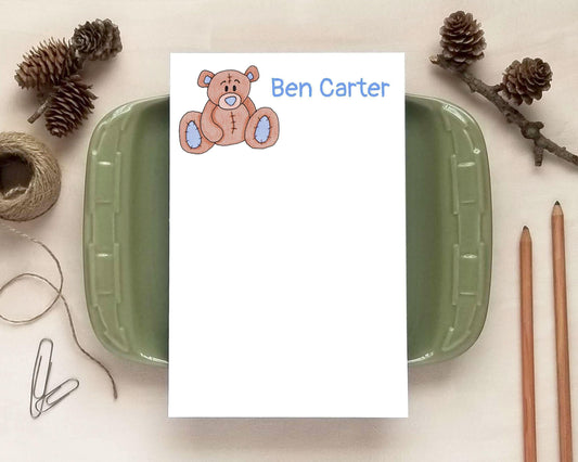 Teddy Bear Notepad - Stationery Gift for Kids - Personalized Notepad