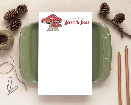 Mushroom Notepad - Fungi Stationery Gifts for Women - Personalized Notepad