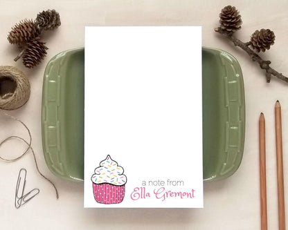 Personalized Notepad - Birthday Cupcake Notepad - Birthday Stationery Gift for Kids