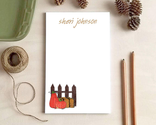 Pumpkin Patch Notepad - Fall Back to School Gift for Teachers - Personalized Notepad