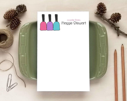 Nail Polish Notepad - Stationery Gift for Nail Technician or Beautician - Personalized Notepad
