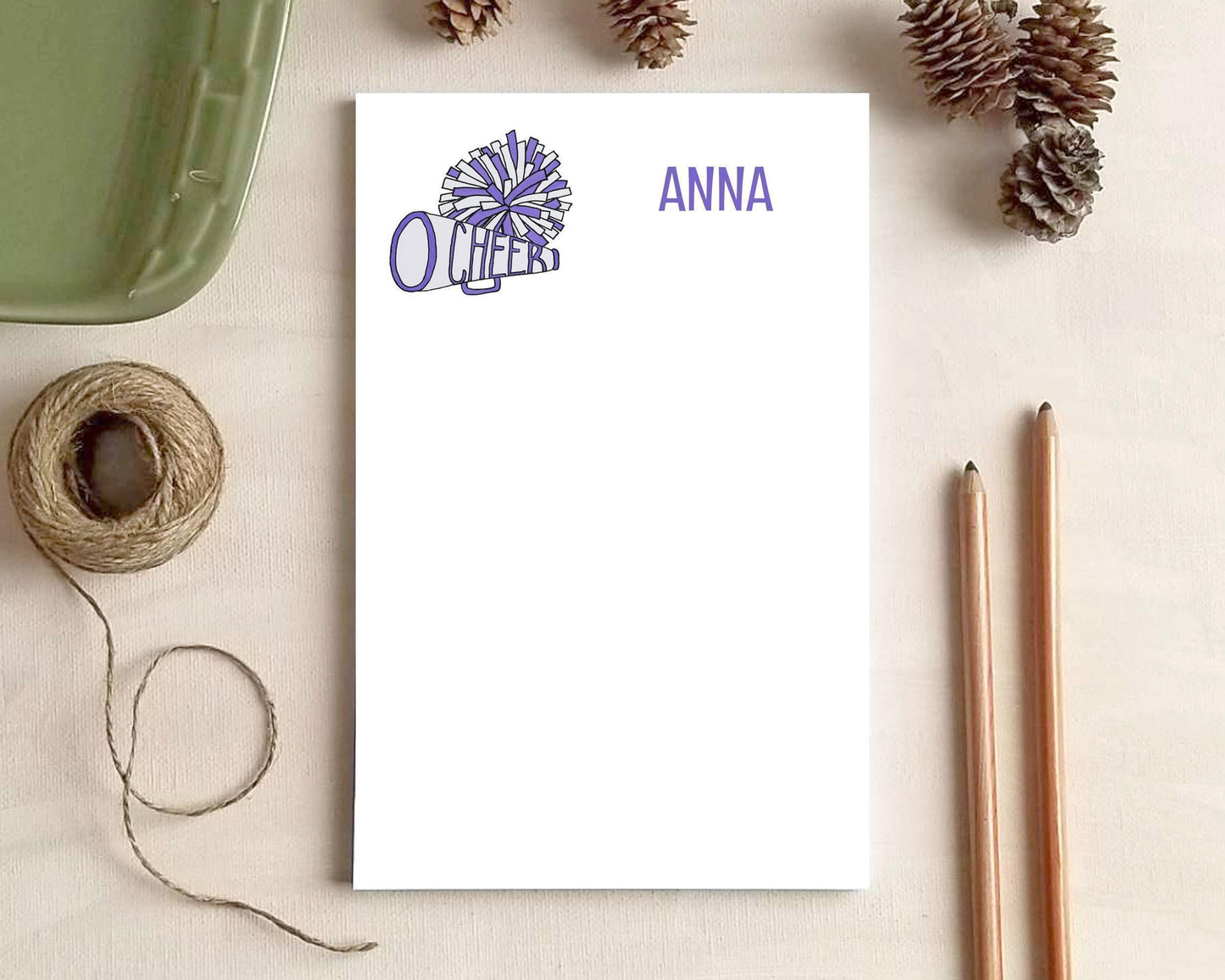 Cheerleading Notepad - Cheerleader Gift - Personalized Notepad