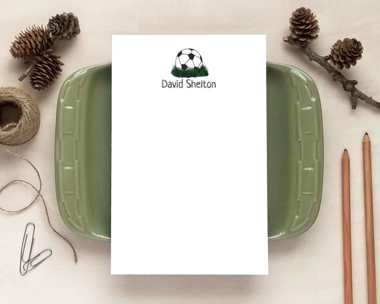 Soccer Notepad - Personalized Notepad - Sports Stationery Gift for Coach or Players