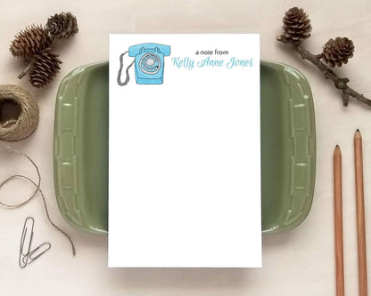 Rotary Telephone Notepad - Stationery Gift for Secretary or Administrative Assistant - Personalized Notepad