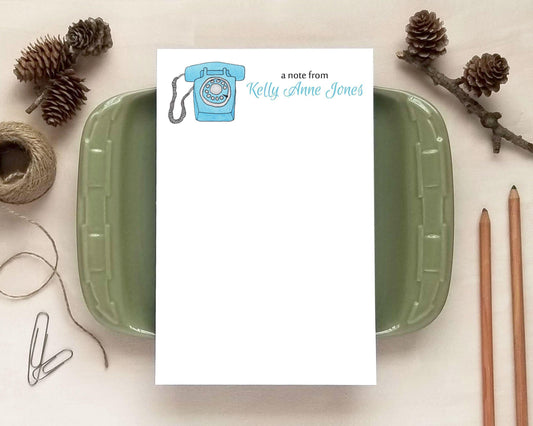 Rotary Telephone Notepad - Stationery Gift for Secretary or Administrative Assistant - Personalized Notepad