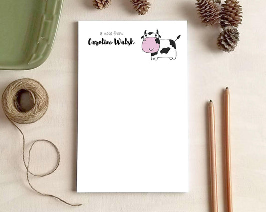 Cow Notepad - Personalized Stationery Gift for Farmers