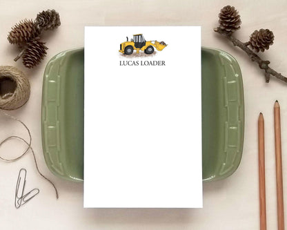 Personalized Notepad - Loader Notepad - Construction Gifts for Heavy Equipment Operators
