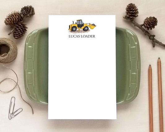 Personalized Notepad - Loader Notepad - Construction Gifts for Heavy Equipment Operators