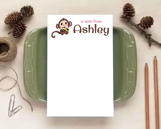 Monkey Notepad - Zoo Animal Gifts for Kids - Personalized Notepad