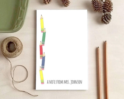 Personalized Notepad - Teacher Gift - Pencils Notepad - Stationery Gifts for Teachers