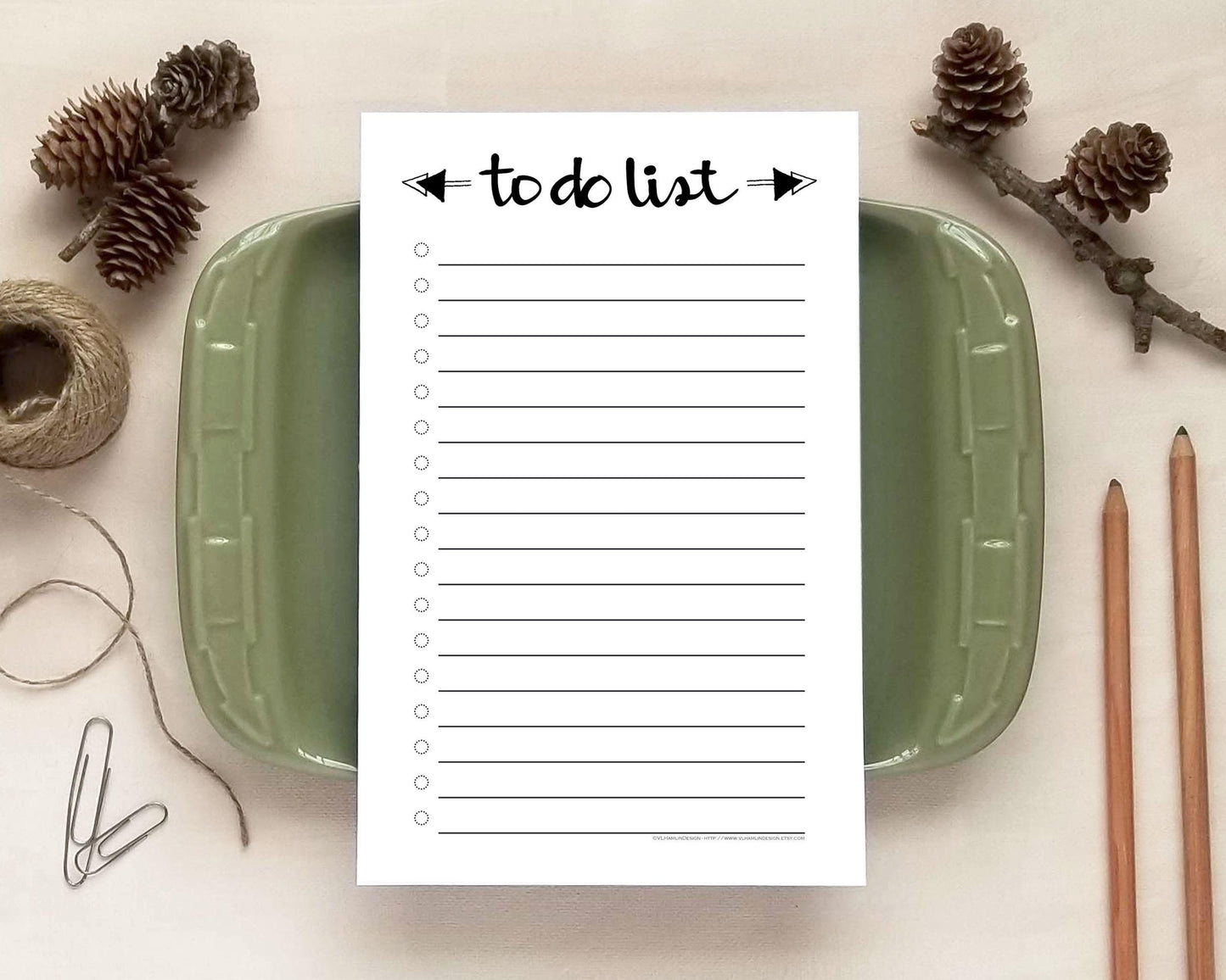 To Do List Notepad - Double Arrow Task Checklist - Simple Daily Planner
