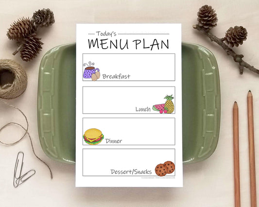 Doodles Daily Menu Plan - Day to Day Meal Planning List