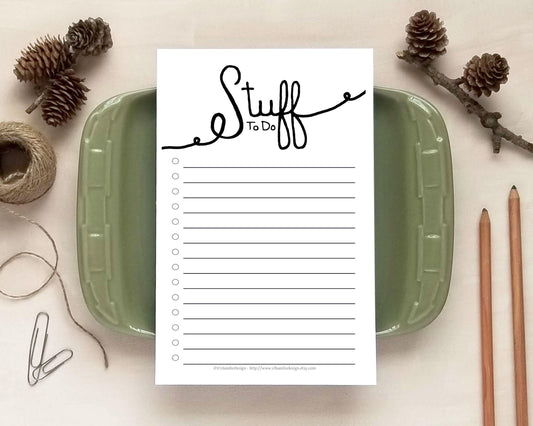 Stuff To Do List Notepad - Daily Planner Checklist