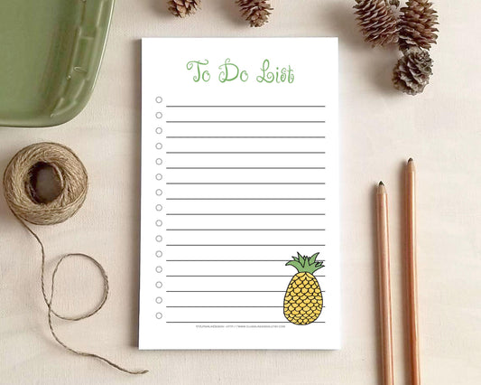Pineapple To Do List Notepad - Daily Planner Checklist for Foodies